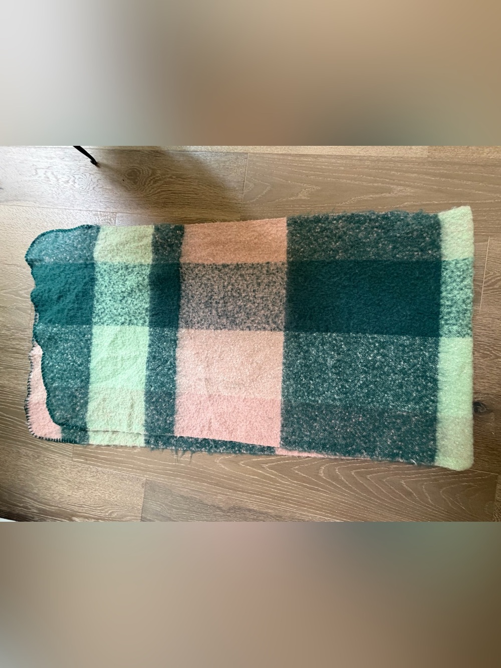 Vero Moda oversized Checkered Soft Scarf in Teal, Pink and Cream